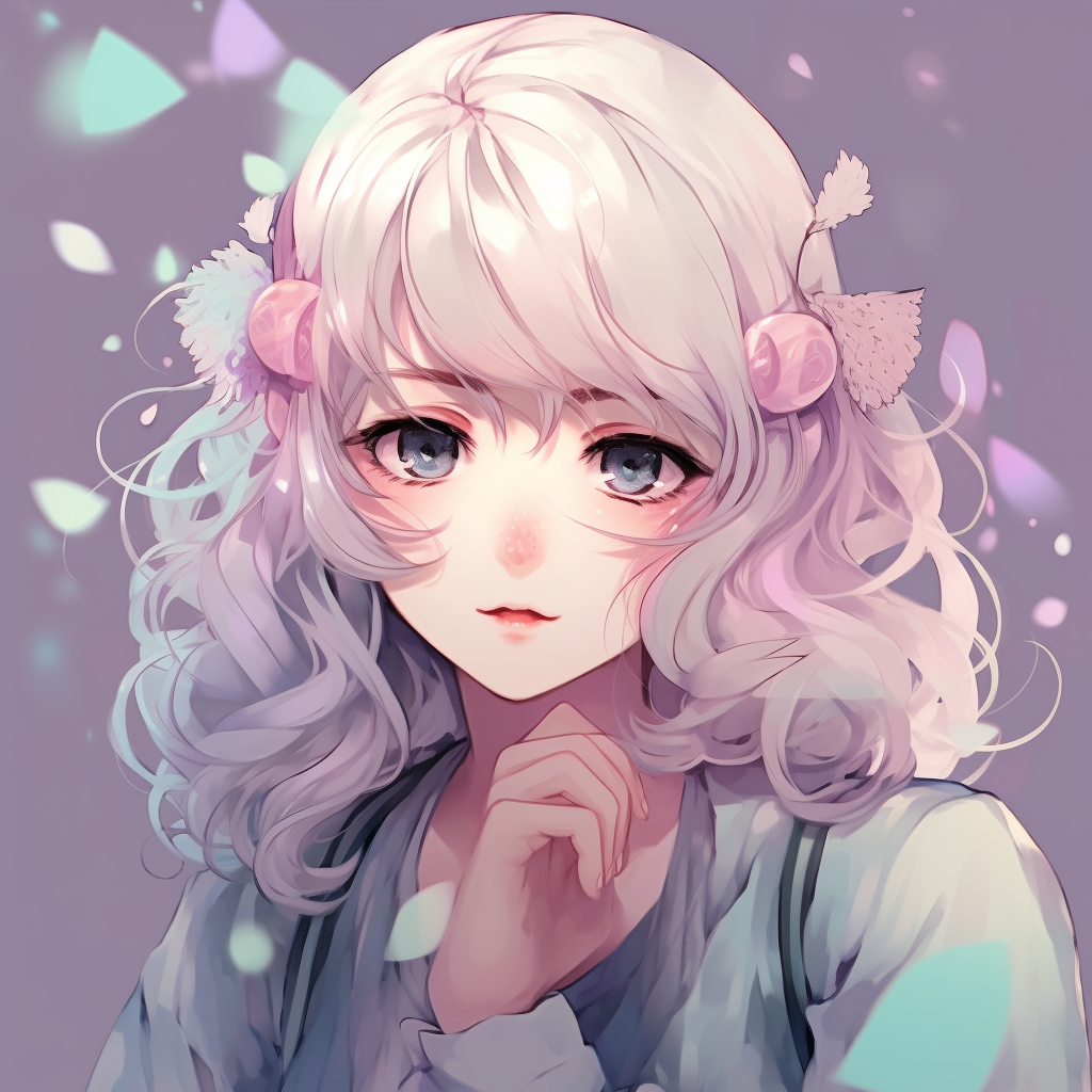 Anime girl gazing into the distance, dynamic composition, and soft hues. anime girl pfp aesthetics anime pfp