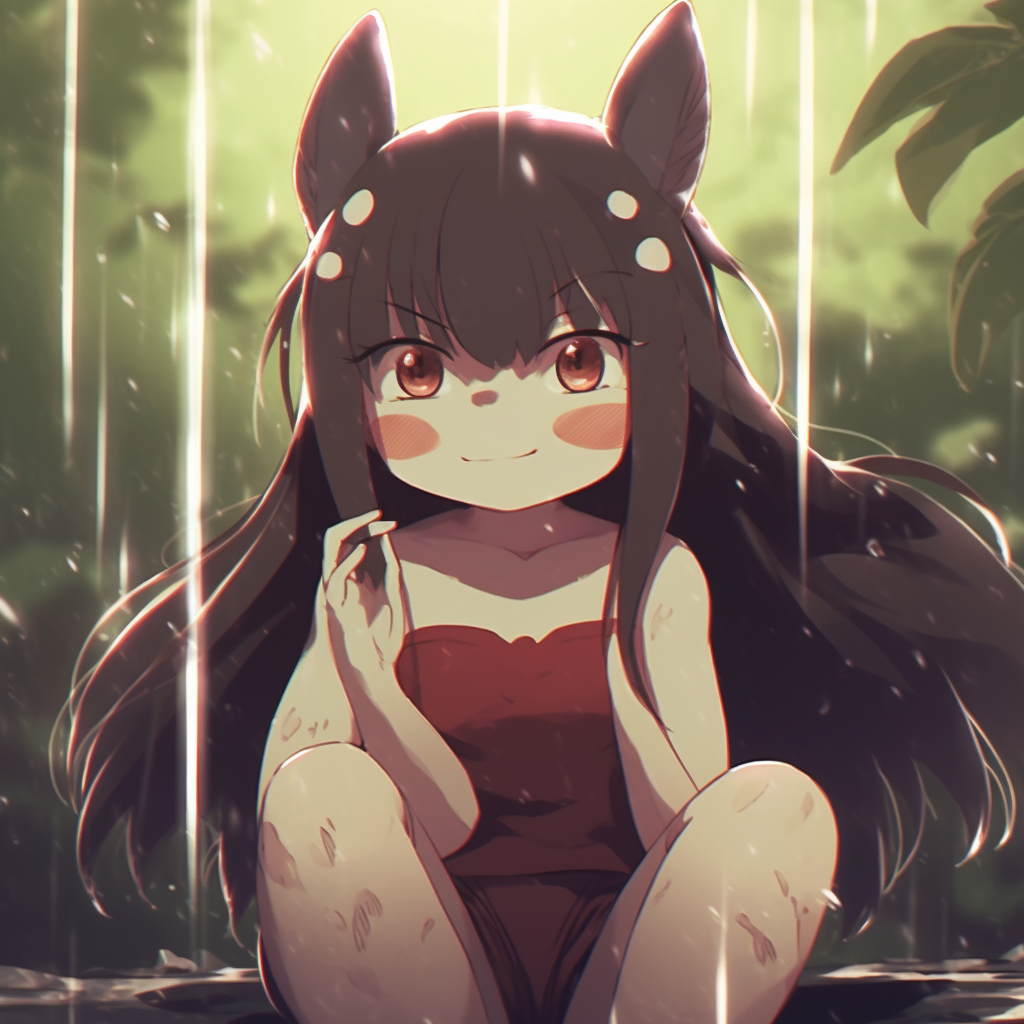 Totoro in its iconic standing pose, simplistic design and soft linework. unique crazy anime pfp ideas pfp for discord.