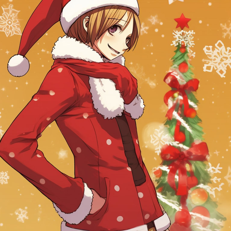 Sanji in festive outfits, warm color palette and soft shading. anime style matching sanji christmas pfp pfp for discord.