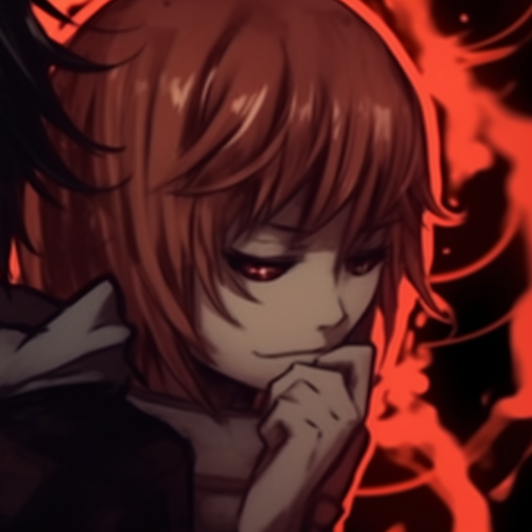 Two main characters rendered in stark, heavy lines, expressions confrontational, set against a backdrop of suffused with dark hues. death note matching pfp halloween theme: spooky edition pfp for discord.