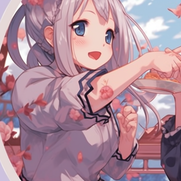 Two characters under a starlit sky, soft blue colors, sitting side by side in peaceful companionships. anime best friends matching pfp concepts pfp for discord.