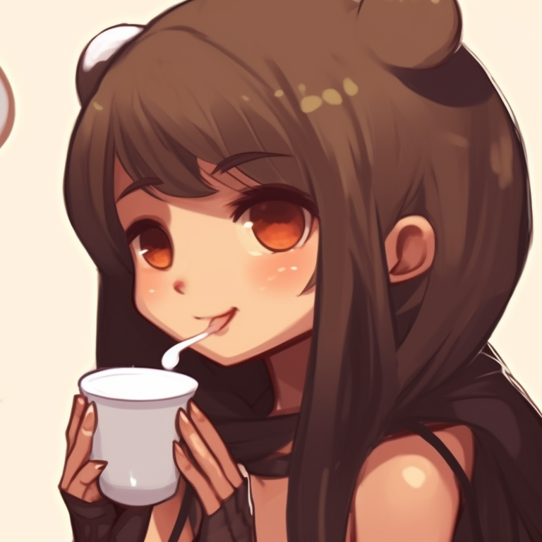 Two characters playfully interacting, bright color palette and dynamic motion. must-have milk and mocha pfps pfp for discord.