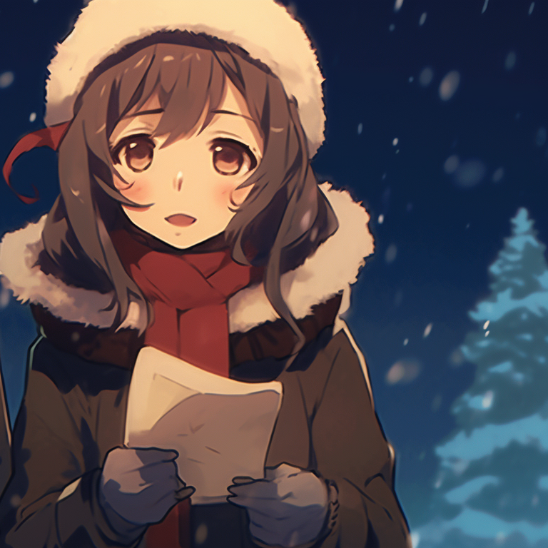 Two characters wearing reindeer hats, lights twinkling in their eyes. dazzling matching gif christmas pfp pfp for discord.