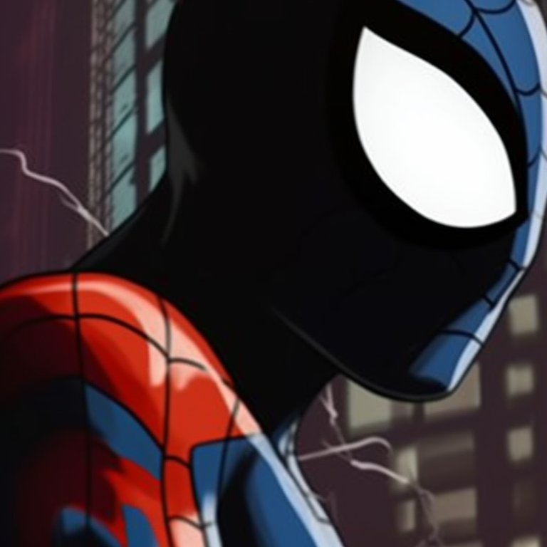 Spider-Man and Venom, contrasting color schemes and intense expressions underlining their rivalry. creative ideas for spider man matching pfp pfp for discord.