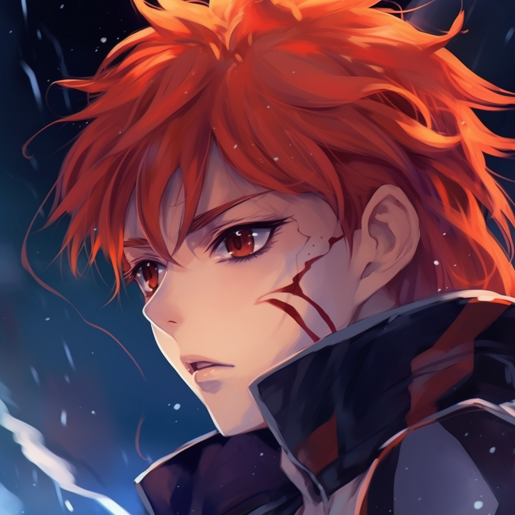 Asuka Langley from Neon Genesis Evangelion, vibrant red hair and rich detail. exceptional anime pfp pfp for discord.