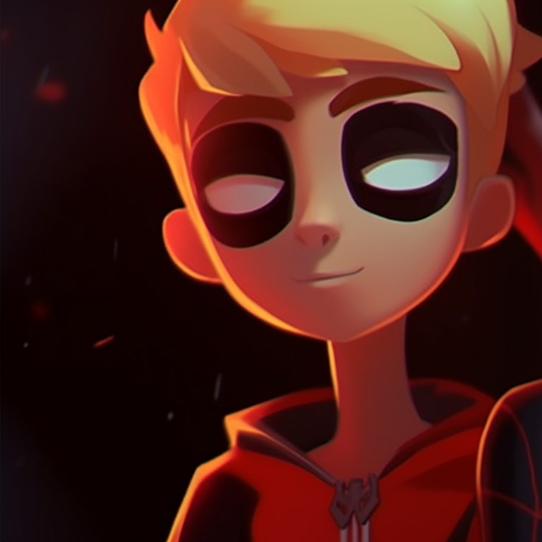 Gwen and Miles with pumpkin-themed backgrounds, quirky and cartoonish style. gwen and miles in an upside down halloween universe pfp for discord.