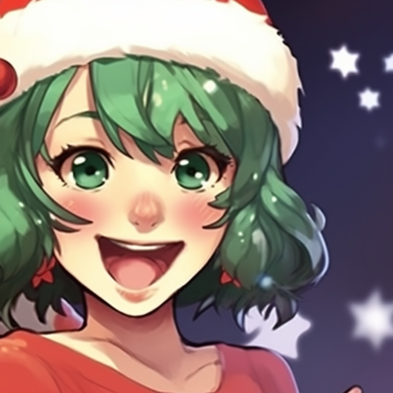 Two characters sipping hot cocoa, decorations and soft pastel shades. preppy matching christmas pfp ideas pfp for discord.