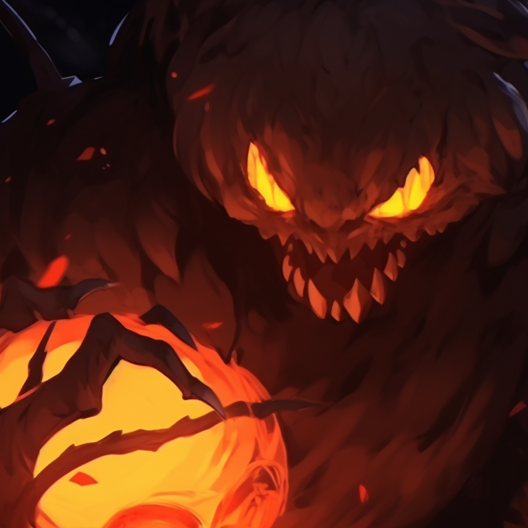 Two characters in monster-themed outfits, each with vivid expressions and backgrounds done in neon colors. creative matching halloween pfp pfp for discord.