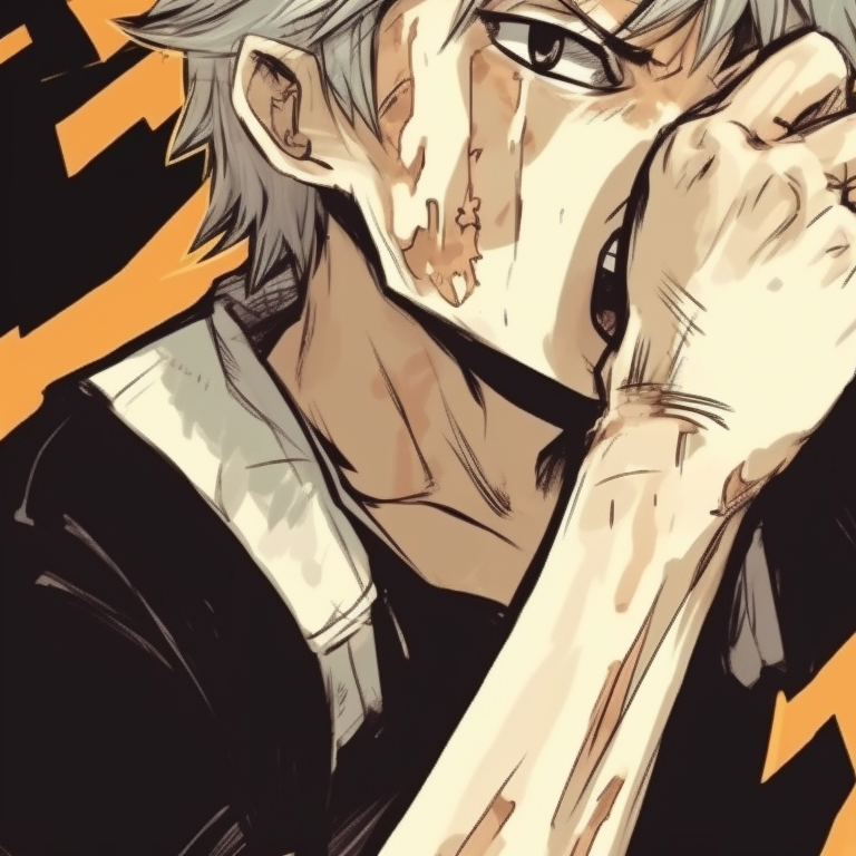 Two characters, Aki and Denji, juxtaposed against fire, hints of intensity and thermal colors. chainsaw man matching pfp tips pfp for discord.