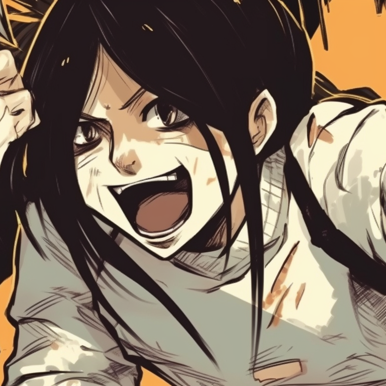 Two characters, Aki and Denji, juxtaposed against fire, hints of intensity and thermal colors. chainsaw man matching pfp tips pfp for discord.