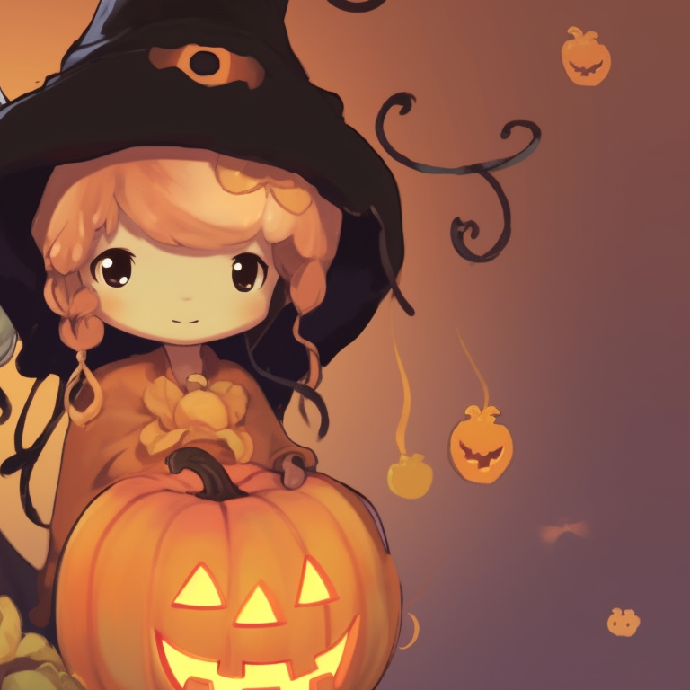 Two characters, one as a cute cryptid and the other holding a cryptid plushie, detailed textures and warm colors. halloween inspired cute pfp matching theme pfp for discord.