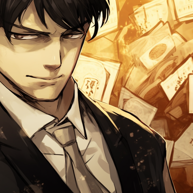 Lady K and the Sick Man, standing side by side, with city skyscrapers and stock market screens behind them. lady k and the sick man matching pfp finance pfp for discord.