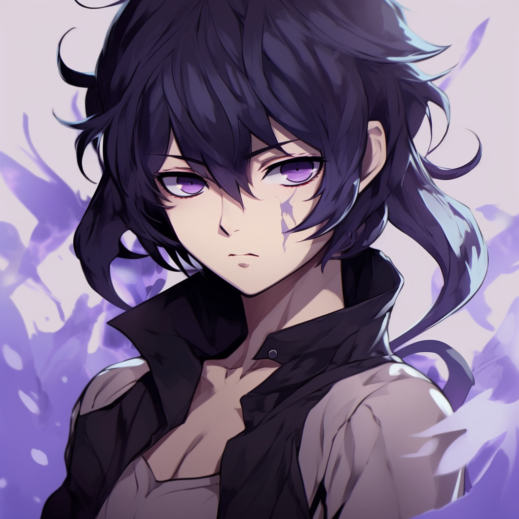 Detailed portrait of Hinata Hyuga, with refined linework and soft purple hues. cool pfp anime portraits pfp for discord.