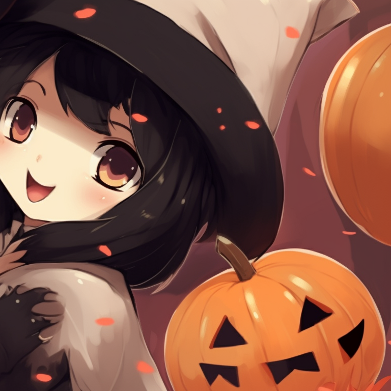 Two characters with bat-themed elements, muted background and red glowing eyes. cute halloween matching pfp for besties pfp for discord.