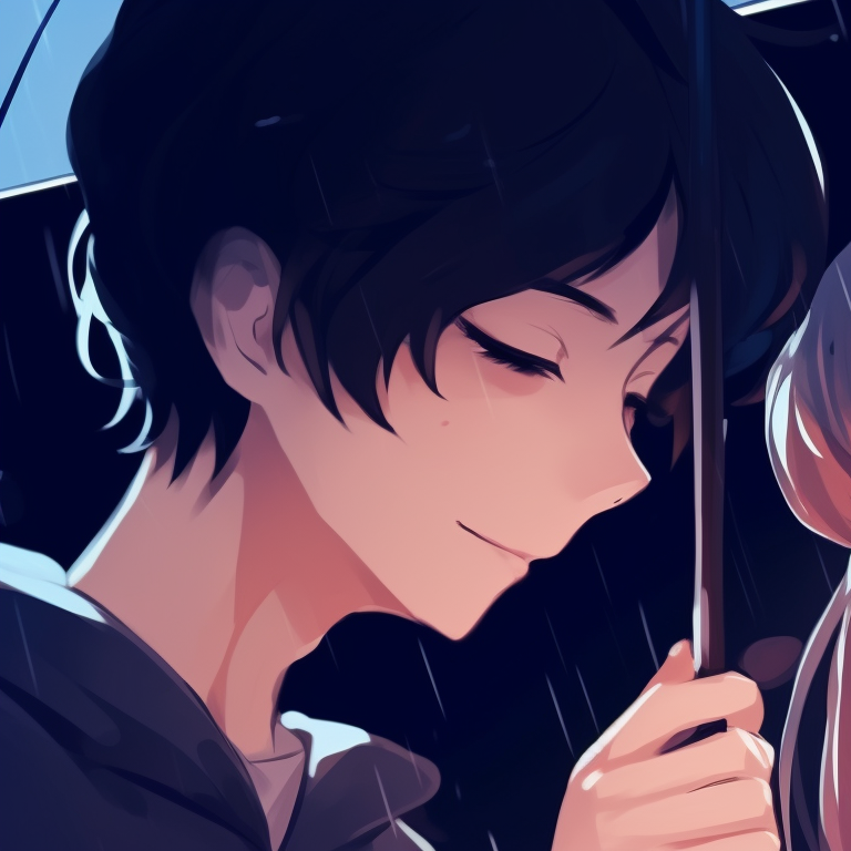 Two characters enjoying a coffee, cafe background with warm tones and attention to food details. adorable matching pfp for couples pfp for discord.