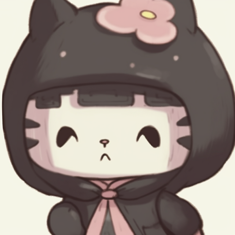 Two characters, Tuxedosam-themed, cool tones with delectable food details. sanrio adorable matching pfp pfp for discord.