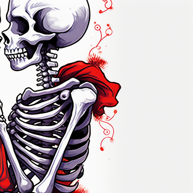 Two skeleton characters in a snowy setting, cool colors and detailed snowflakes. matching christmas pfp skeleton kissing - animated display pfp for discord.