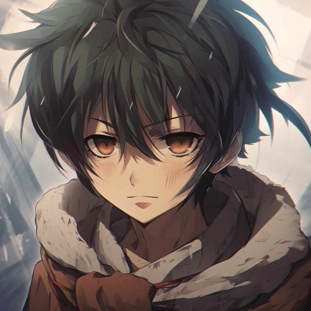 Full view of Eren Yeager in his Titan Form, showcasing intricate body details and subdued color palette. classic anime characters pfp