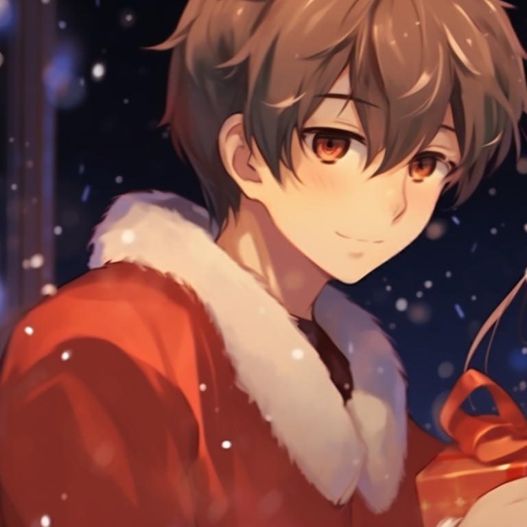 Two characters ringing bells, pastel colors and soft focus dominate. wonderful matching christmas pfp aesthetic pfp for discord.