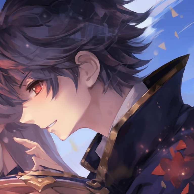 Two characters surrounded by flowers, pastel colors and soft gazes. trendy genshin matching pfp themes pfp for discord.