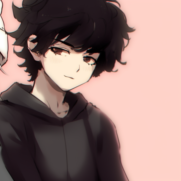 Two characters under a sunset sky, calming color palette, hair intertwining. versatile instagram cute matching pfp for any couple pfp for discord.