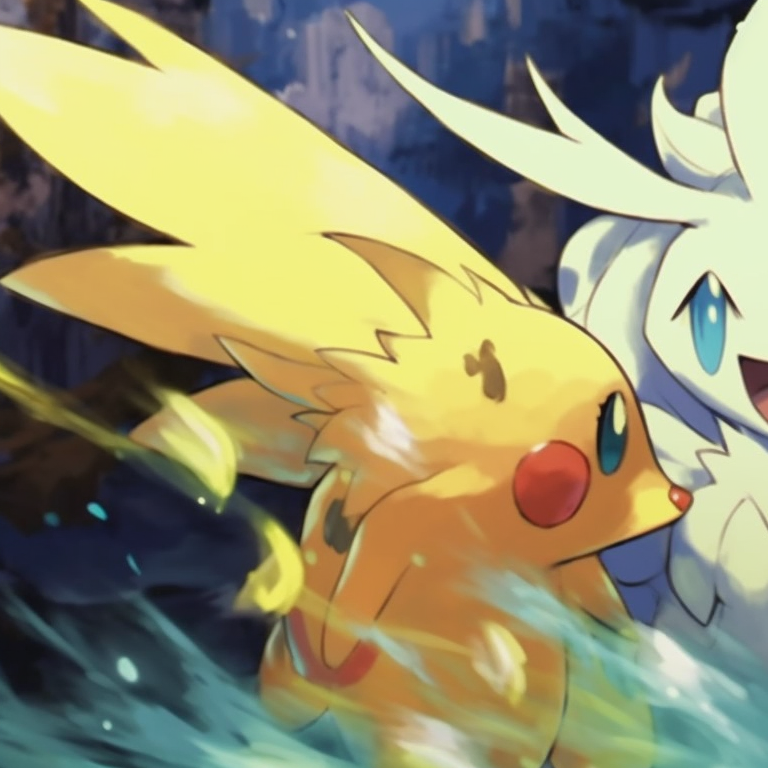 Magikarp and evolved Gyarados, contrasting simplicity and complexity, in water with dynamic splashes. top-quality pokemon matching pfp pfp for discord.