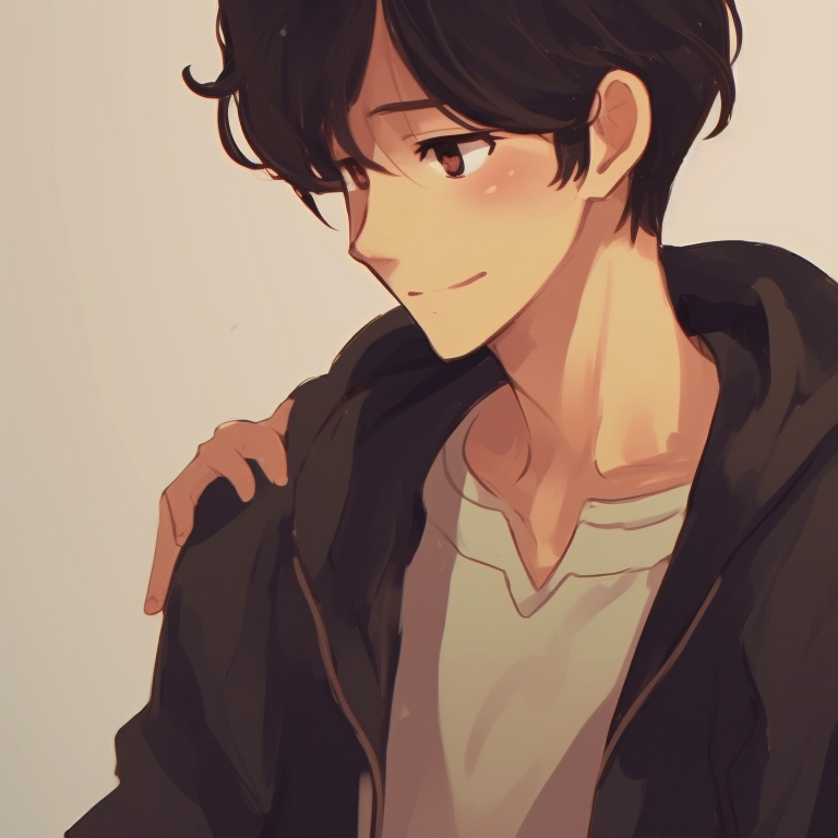 Two characters gazing at stars, vibrant colors and detailed character design. anime inspired matching pfp couples pfp for discord.