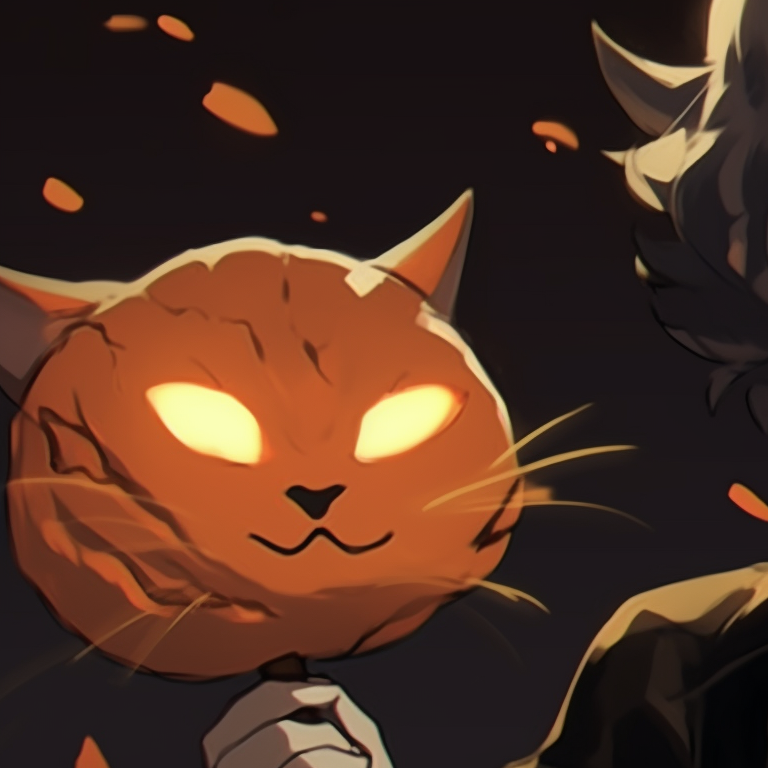 Two characters under the eerie moonlight, intricate shading and somber palette. halloween themed pfp for pairs pfp for discord.