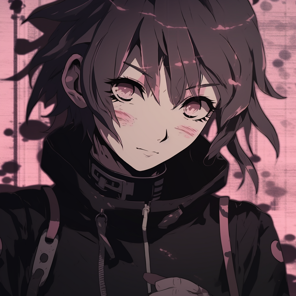 Sakura in graffiti-esque grunge style art, vibrant color splashes and raw lines. grunge anime aesthetic pfp