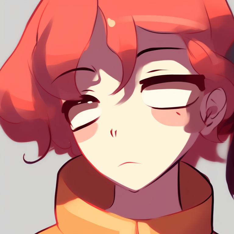 Two memcchi characters, monochromatic tones and minimalist design, one glancing at another. stylish memcchi matching pfp pfp for discord.