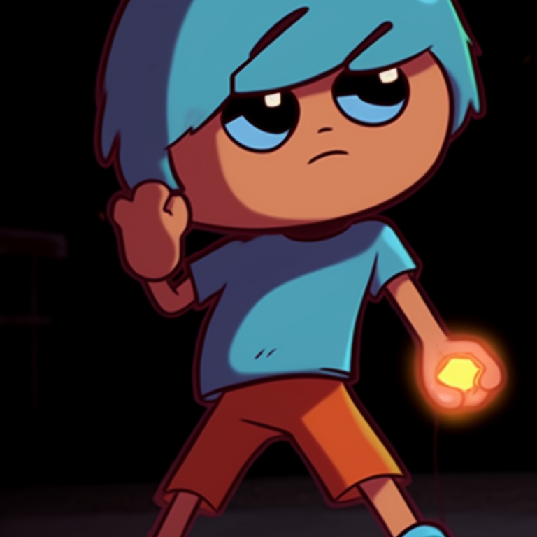 Casual Gumball and Darwin, walking side-by-side, cartoon art style and ambient lighting. gumball and darwin cartoon network pfp pfp for discord.