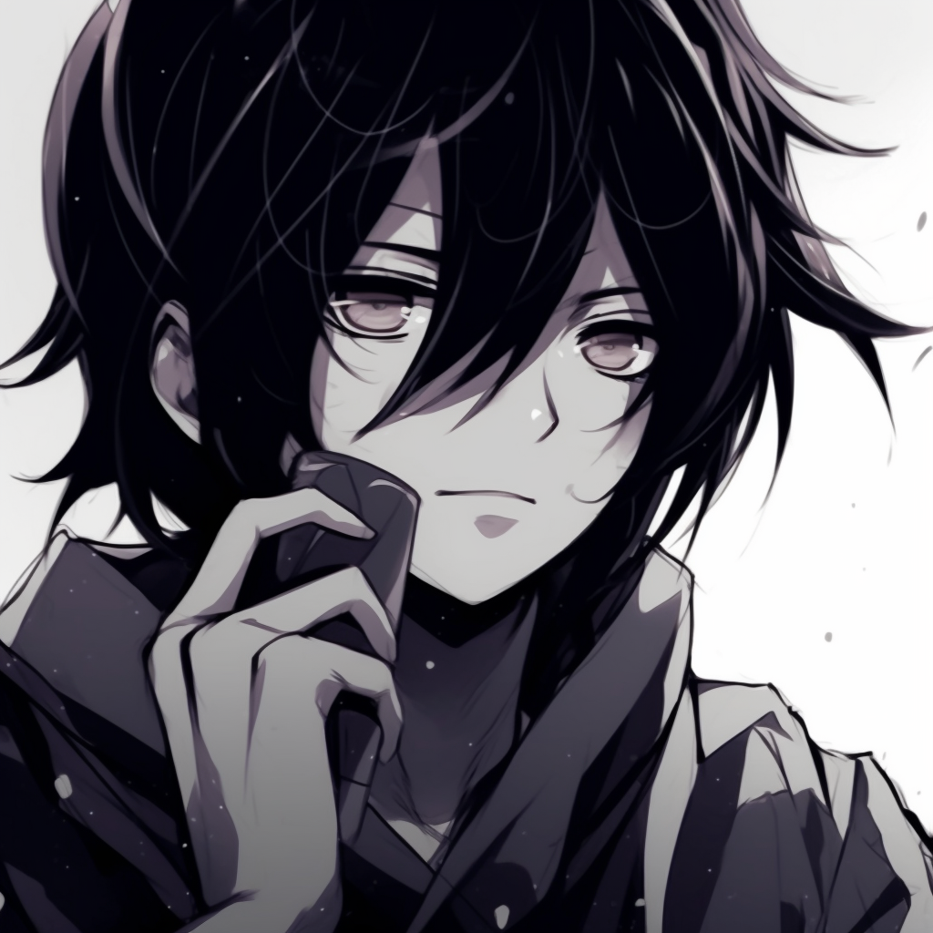 Shikamaru Nara with a pensive expression, neutral colors and soft shading. manga anime pfp styles pfp for discord.