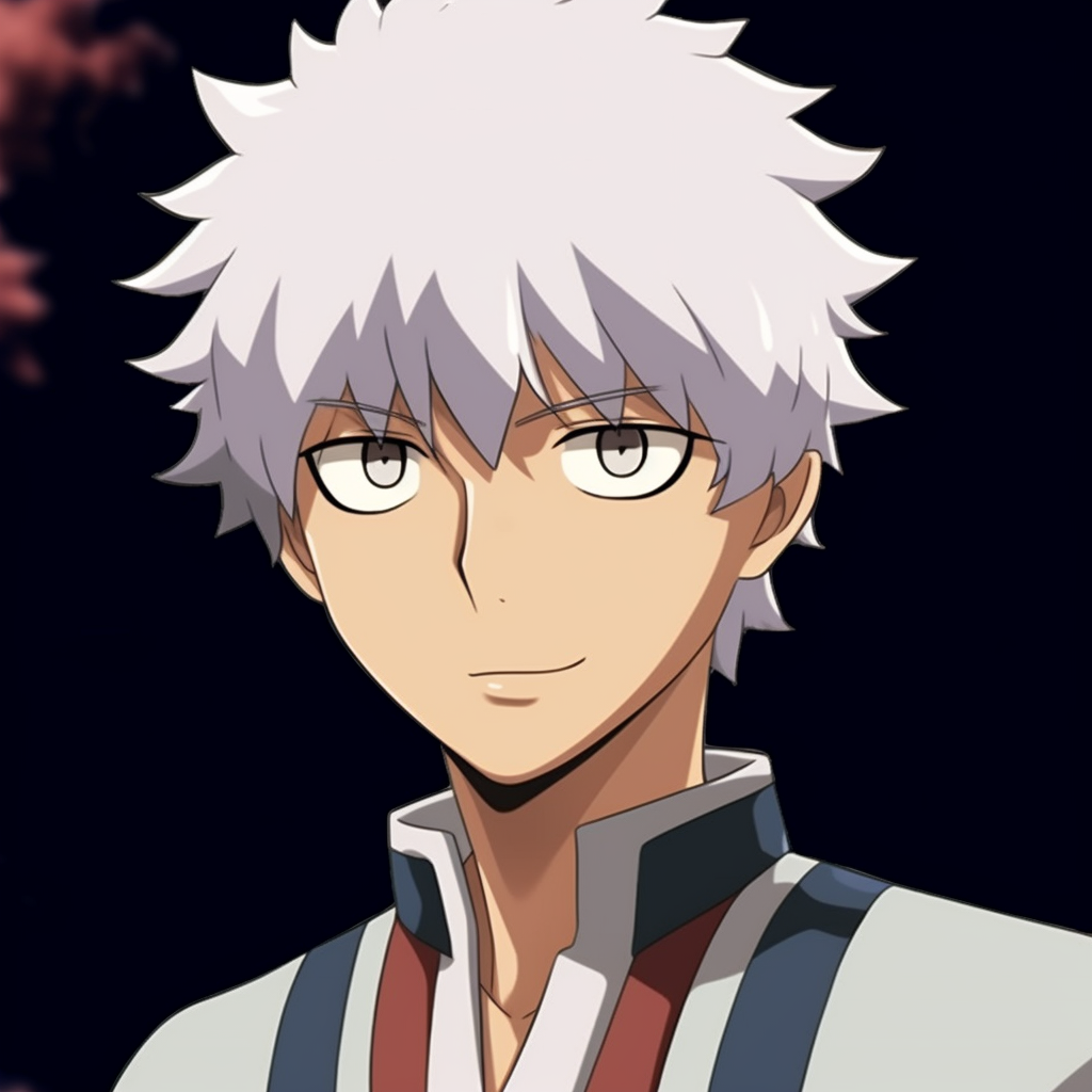 Gintoki in a comedic situation, intricate linework and soft shading. laugh with anime pfp pfp for discord.