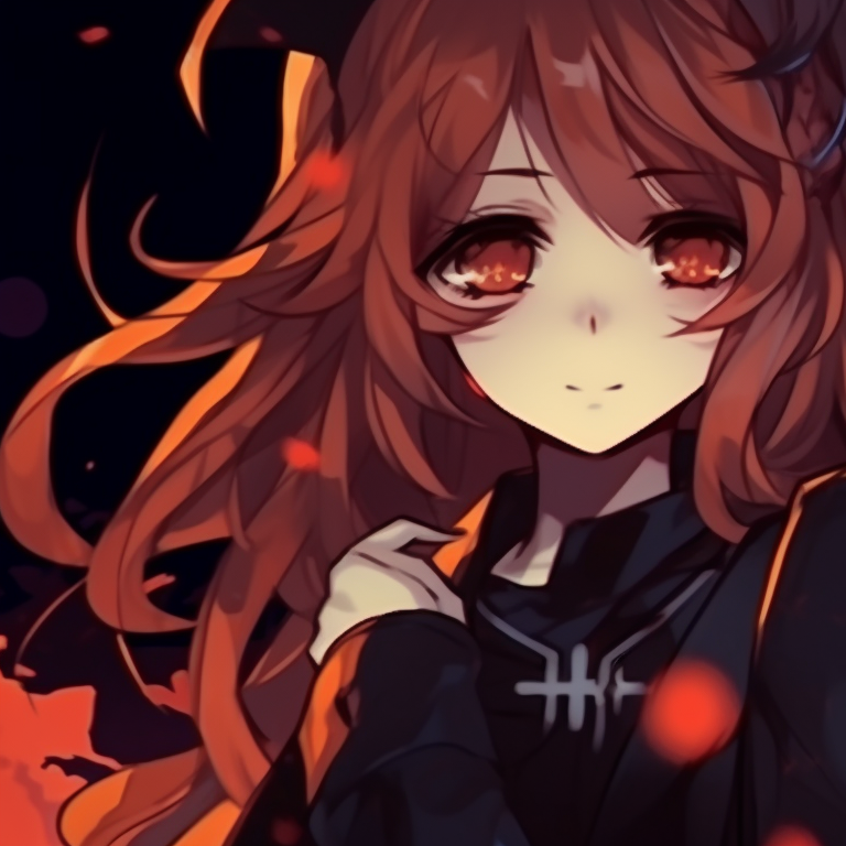 Two ethereal characters, glowing by the aura, against a mystical landscape. halloween ambient pfp matching pfp for discord.