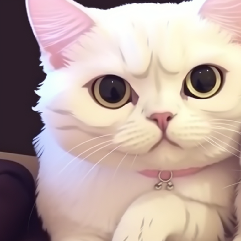 Two feline characters under sakura blossoms, traditional Japanese art style. popular matching pfp cat trends pfp for discord.