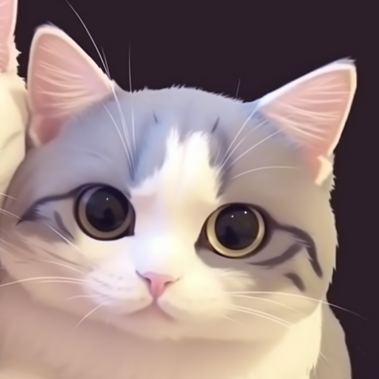 Two feline characters under sakura blossoms, traditional Japanese art style. popular matching pfp cat trends pfp for discord.