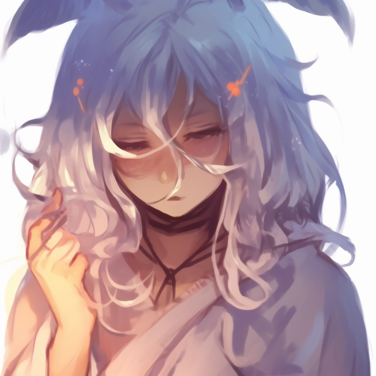 Two characters with magical attributes, ethereal glows and flowing garments, casting a spell. memcchi matching pfp variants pfp for discord.