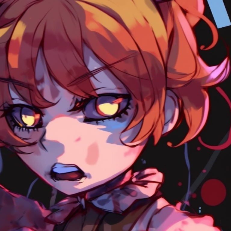 Two FNAF characters, offbeat color scheme and cartoonish style, standing shoulder-to-shoulder. fnaf matching pfp character pairing pfp for discord.