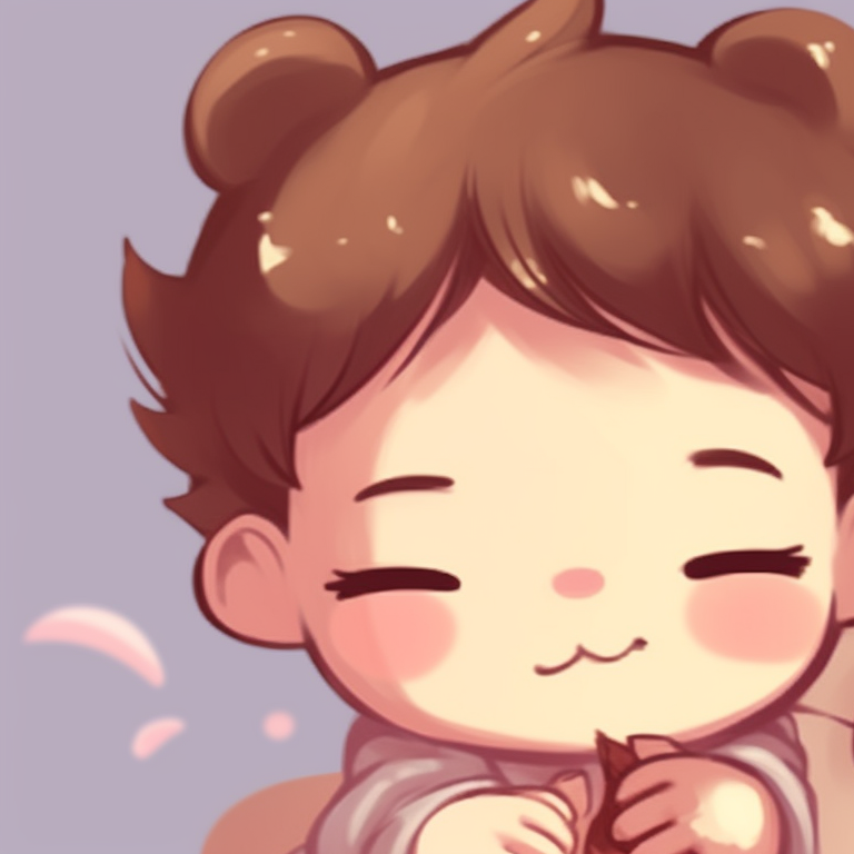 Two characters sleeping, delicate shading and usage of calm colors. cute milk and mocha pfps collection pfp for discord.