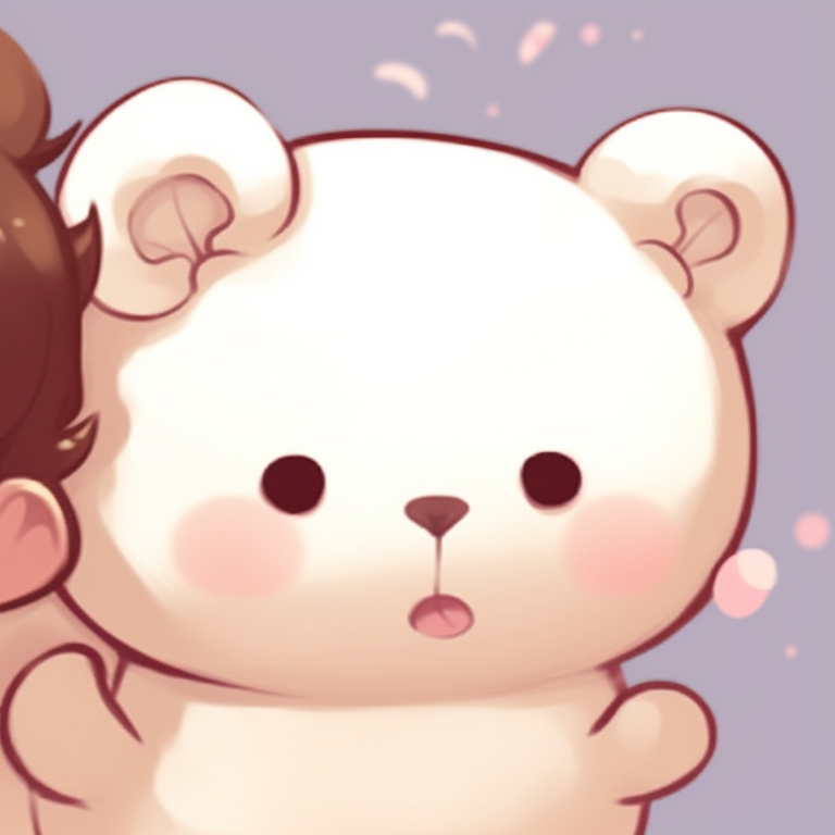 Two characters sleeping, delicate shading and usage of calm colors. cute milk and mocha pfps collection pfp for discord.