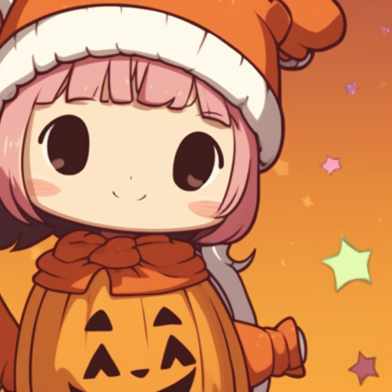 Two characters casting Christmas spells, magical aura and detailed attire. innovative matching christmas pfp pumpkin illustrations pfp for discord.