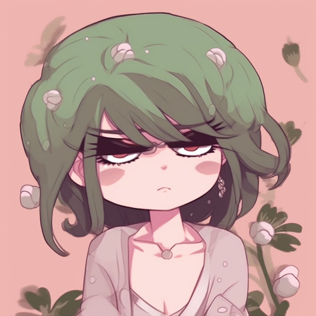 Sakura in a pastel color palette, simplistic and stylish anime illustration. aesthetic pfp for school pfp for discord.