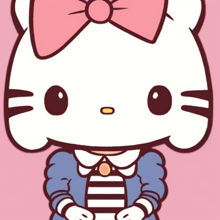 Two characters under a starry sky with musical notes floating, muted dark colors with Hello Kitty stars pattern. hello kitty aesthetic matching pfp pfp for discord.