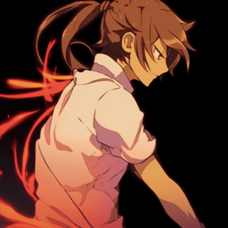 Two characters with matching elemental themes, vivid coloring and intrinsic details. inspirational matching gif pfp pfp for discord.