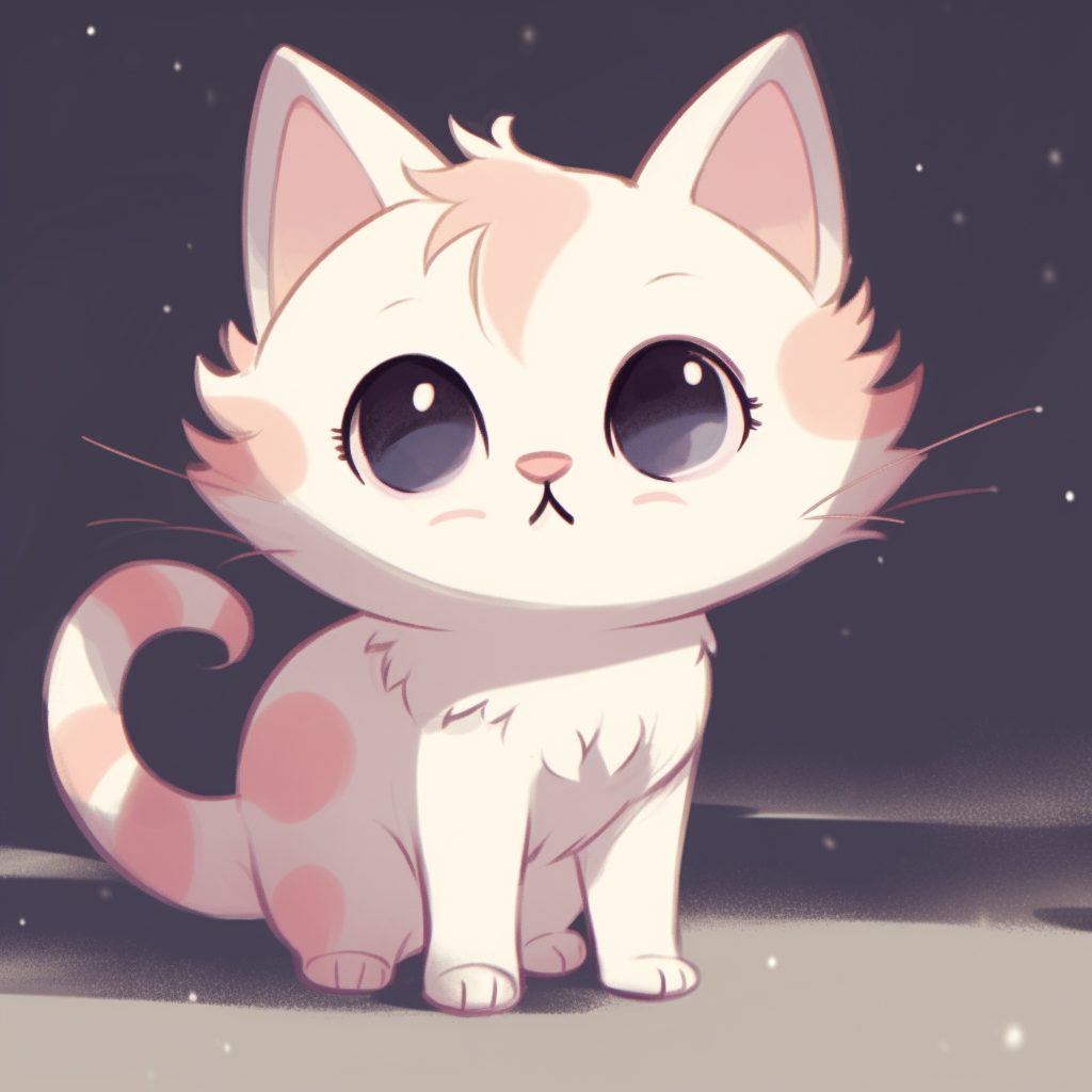 Chibi anime cat tucked inside a teacup, bright colors, detailed textures, quirky and adorable motif. wondrous anime cat pfp