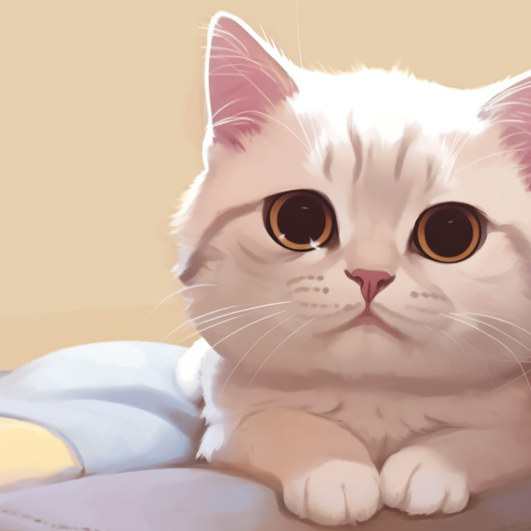 Close-up of two kitten characters playing with a ball of yarn, detailed textures and vivid colors. cute cat matching pfp pfp for discord.