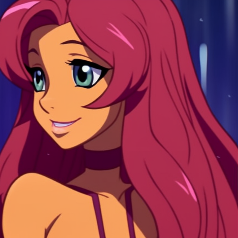 Side profile of Robin and Starfire, their vibrant colors pop against the white background. robin and starfire matching pfp in cartoons pfp for discord.