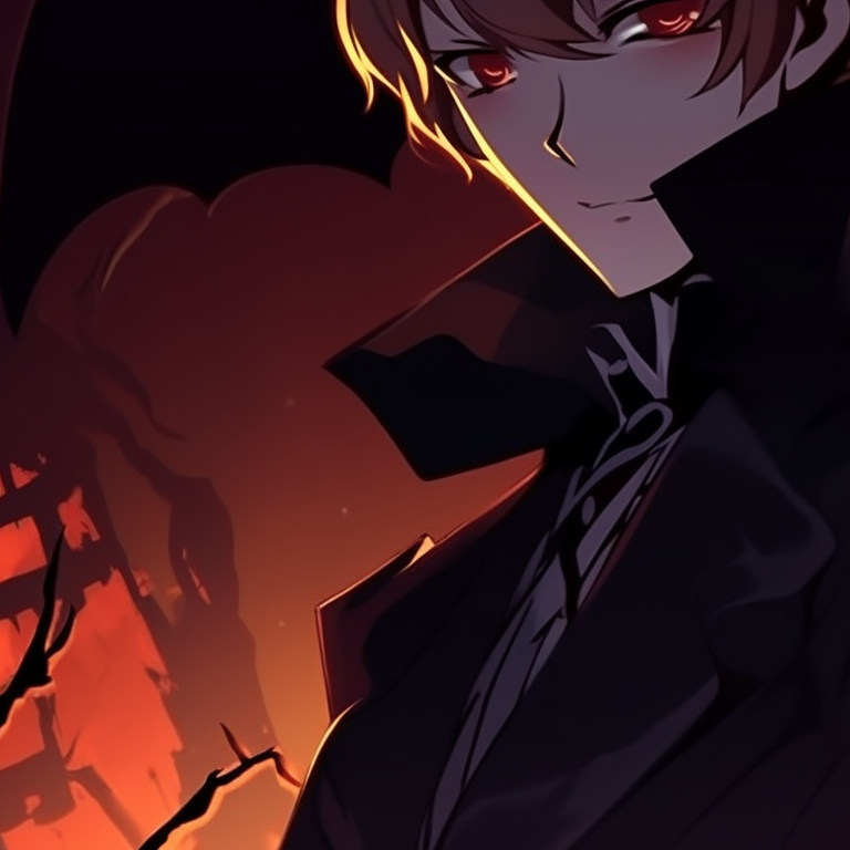 Two characters cast in shadow, highlighted against a moonlit backdrop. jjk matching pfp halloween theme collection pfp for discord.