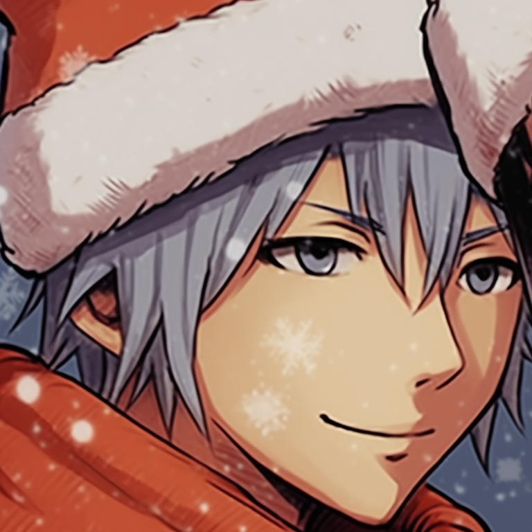 Sakura and Ino in Christmas sweaters, soft shading and warm colors. christmas naruto pfp match-up ideas pfp for discord.