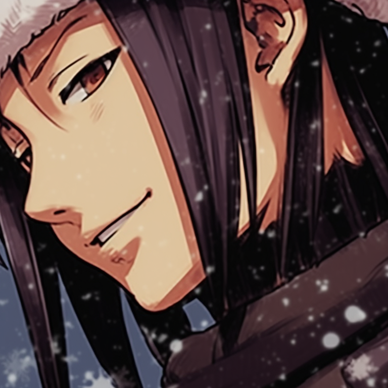 Sakura and Ino in Christmas sweaters, soft shading and warm colors. christmas naruto pfp match-up ideas pfp for discord.